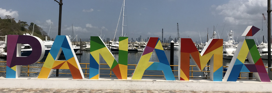 The Visit Panama City sign
