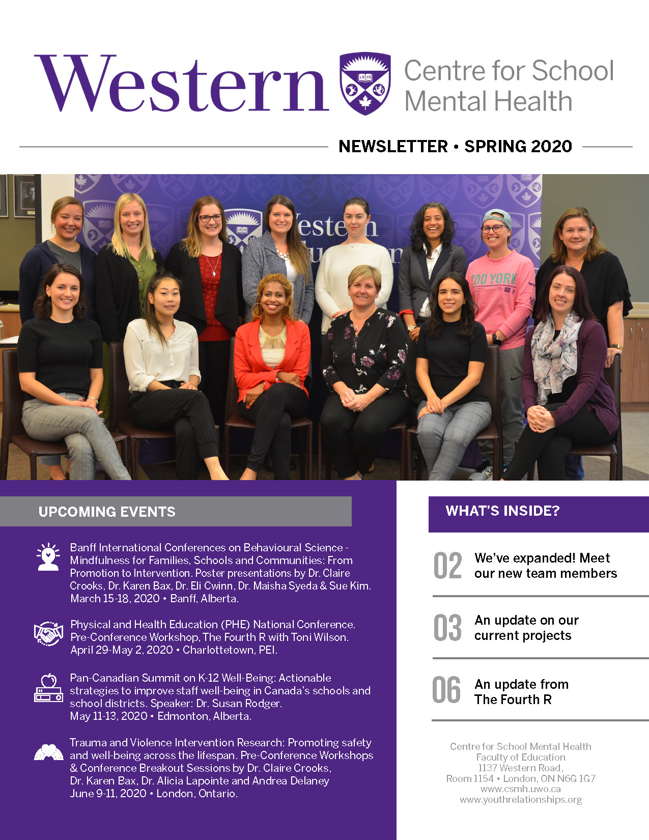 Preview of the Spring 2020 Newsletter