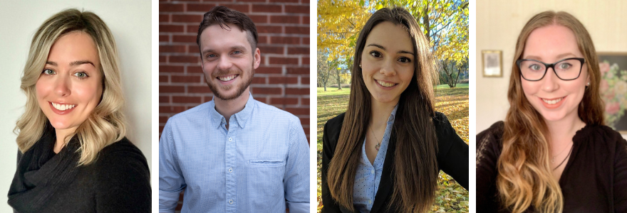 (L to R) CSMH graduate students Alexandra Smith, Euan Fraser Tait, Katarina Guillen and Nicole Schilling